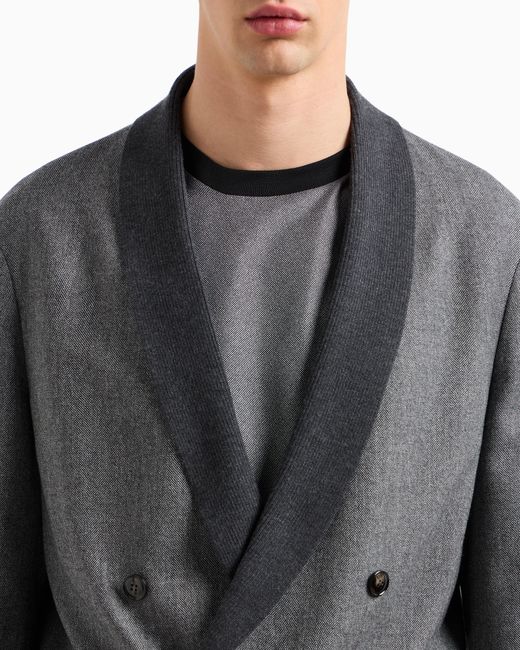 Giorgio Armani Gray Silk Twill T-Shirt Shirt for men