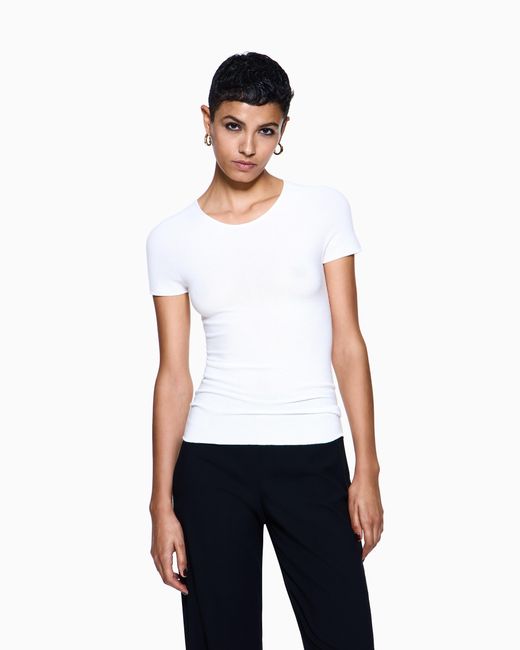 Giorgio Armani White Crew Neck Jumper