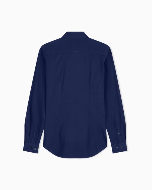 Giorgio Armani Blue Cotton Shirt for men