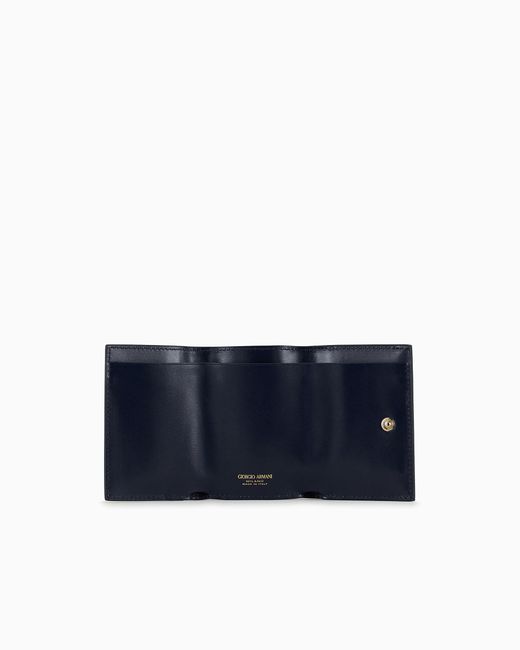 Giorgio Armani Blue Mini La Prima Trifold Wallet