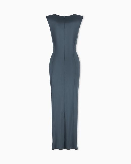 Giorgio Armani Blue Long Sleeveless Dress