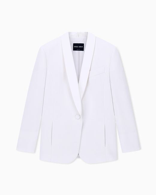 Giorgio Armani White Tuxedo Jacket