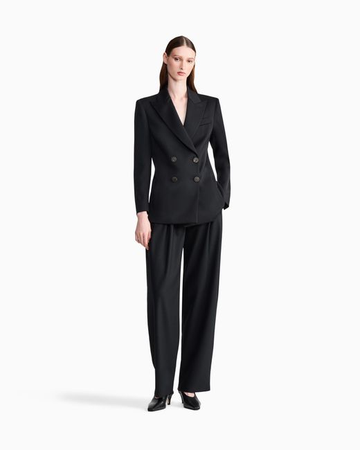 Giorgio Armani Blue Double-Breasted Blazer