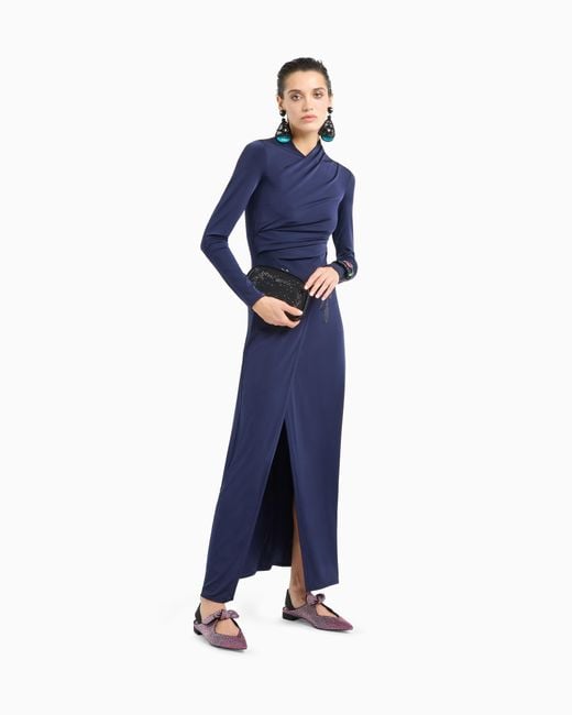 Giorgio Armani Blue Long Dress