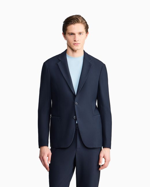 Giorgio Armani Blue Single-Breasted Jacket for men
