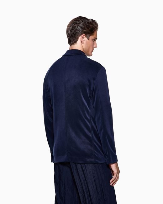 Giorgio Armani Blue Single-Breasted Jacket for men