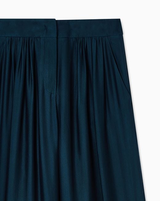 Giorgio Armani Blue Trousers With Pleats
