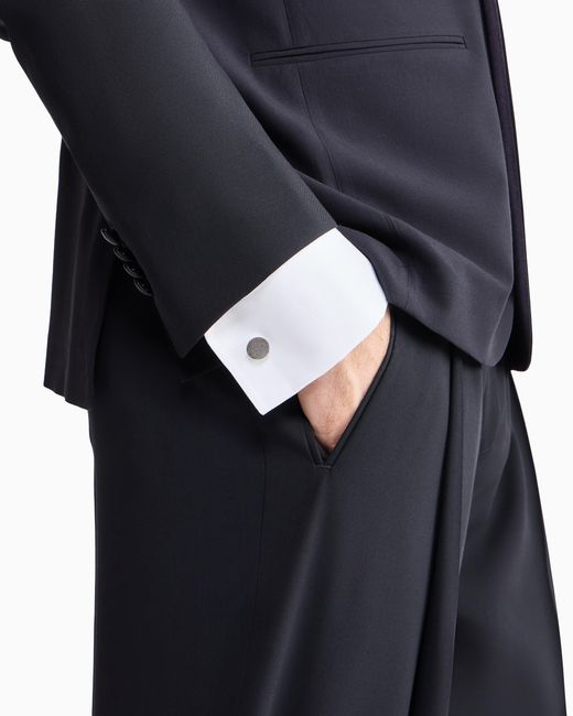 Giorgio Armani White Sterling Cufflinks for men