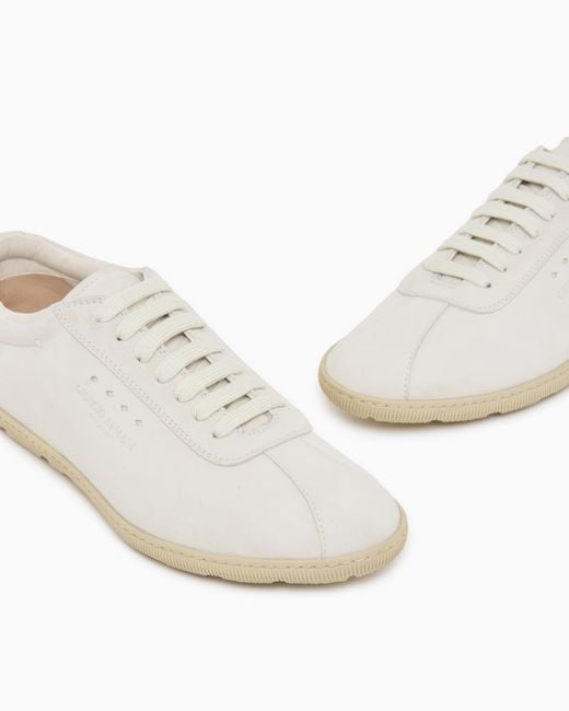 Giorgio Armani White Lace-Up Sneaker
