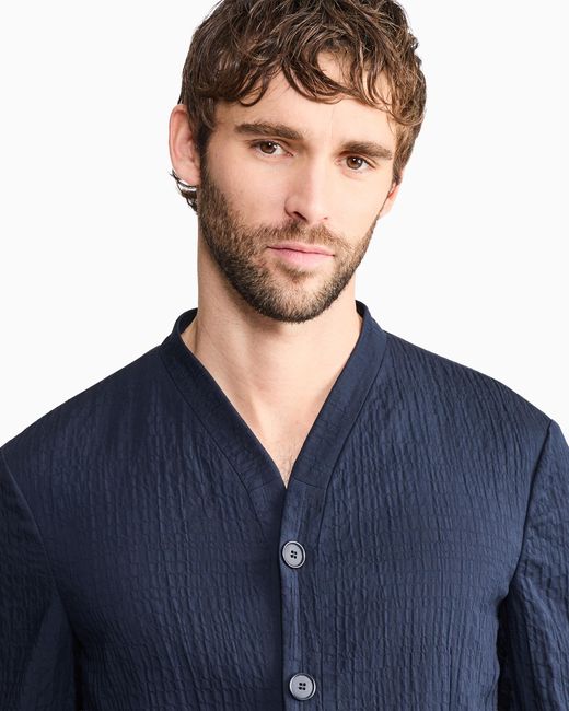 Giorgio Armani Blue Single-Breasted Jacket for men