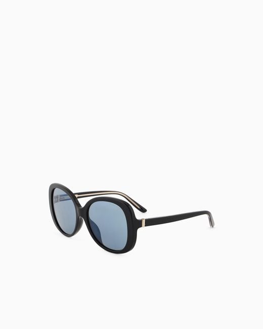Giorgio Armani Blue Round Sunglasses