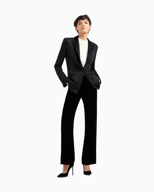 Giorgio Armani Black Cropped Trousers