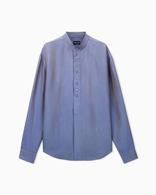 Giorgio Armani Blue Shirt Regular Fit for men
