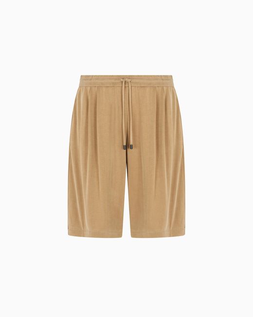 Bermudas De Cupro Elástico Giorgio Armani de hombre de color Natural