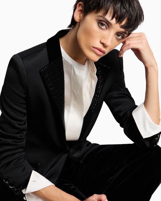 Giorgio Armani Black Cropped Trousers