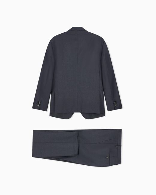Giorgio Armani Blue Single-Breasted Suit Soho for men