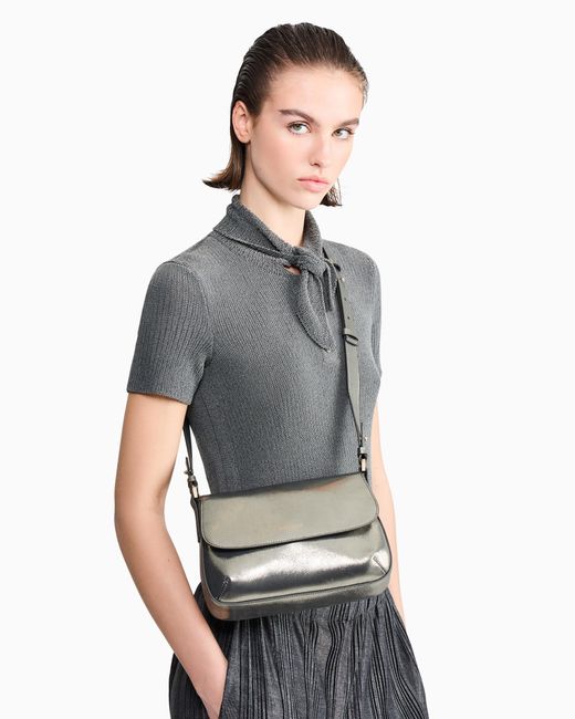 Giorgio Armani Gray La Prima Soft Small Bag