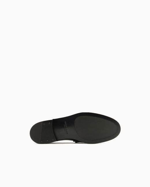 Giorgio Armani White Leather Loafers for men