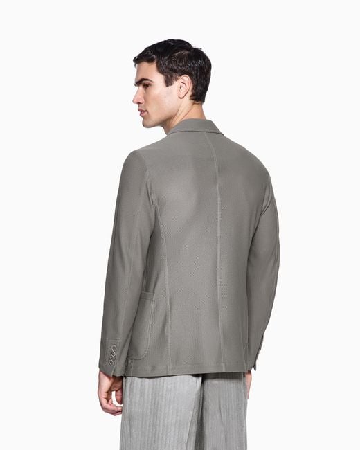 Giorgio Armani Blue Single-Breasted Jacket for men
