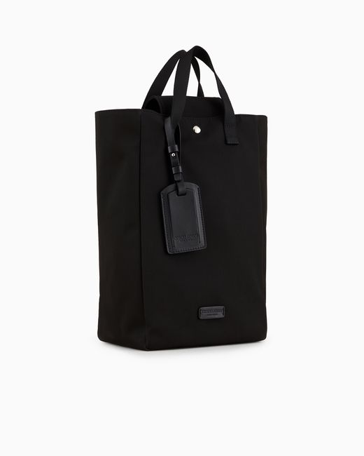 Giorgio Armani Black Foldable Duffel Bag for men