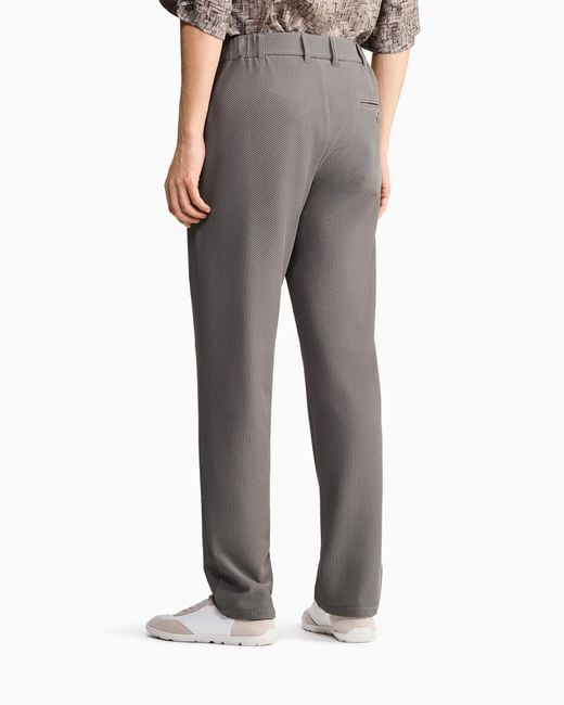 Giorgio Armani Gray Flat Front Trousers for men