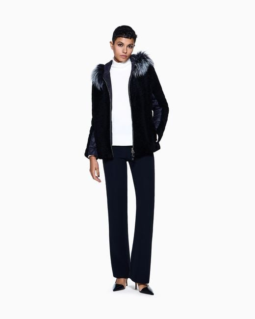 Giorgio Armani White Pure Cashmere Cowl-Neck Jumper
