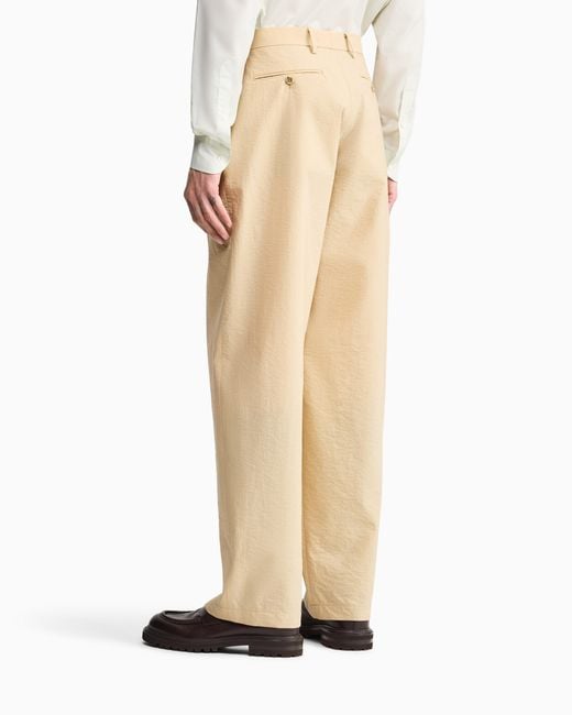 Giorgio Armani Natural Armani/Archivio Double-Pleat Trousers for men