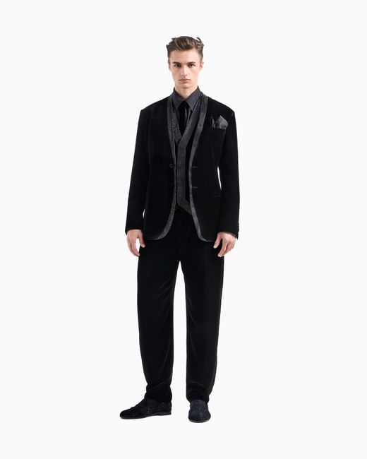 Giorgio Armani Black Giorgio's Regular-Fit Silk Twill Shirt for men