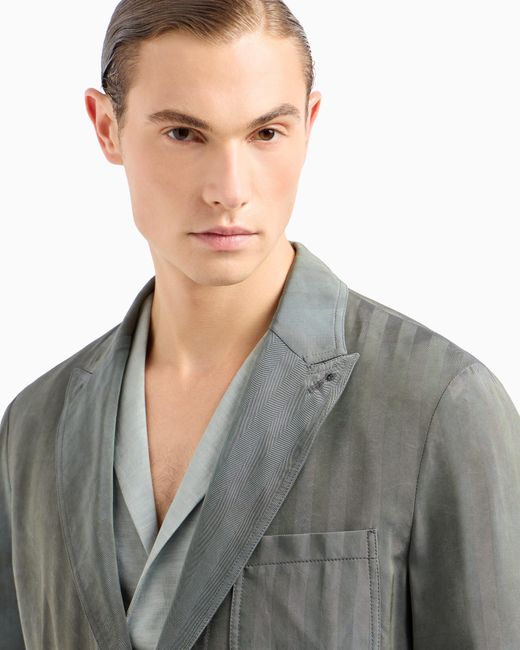 Giorgio Armani Gray Single-Breasted Jacket for men