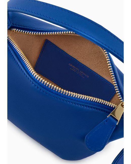 Giorgio Armani Blue Handtasche La prima Soft Im Mini-format Aus Nappaleder