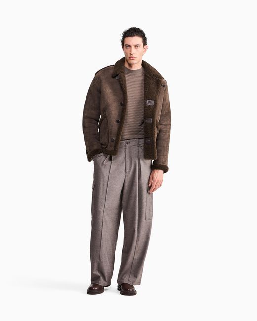 Giorgio Armani Brown Sweater With Regular Fit for men