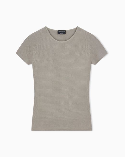 Giorgio Armani Blue Crew Neck Jumper