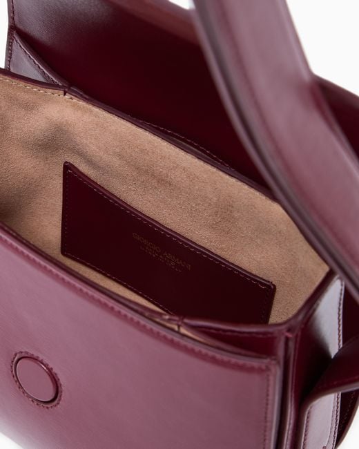 Giorgio Armani Red Palmellato-Leather La Prima Bag