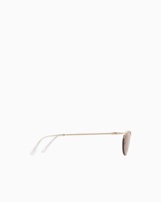 Giorgio Armani White Butterfly Sunglasses