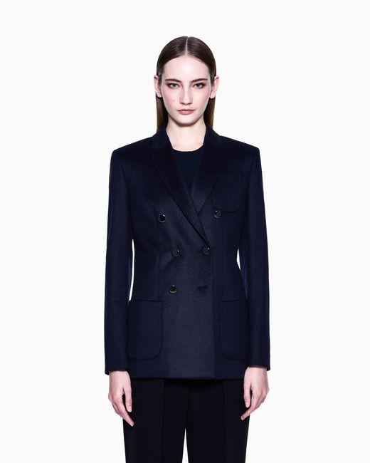 Giorgio Armani Blue Double-Breasted Jacket