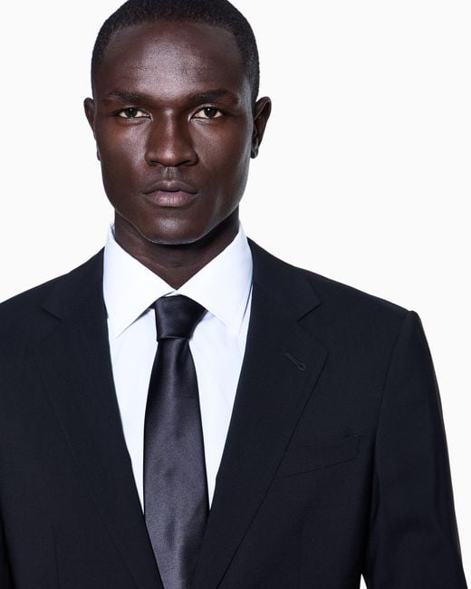Giorgio Armani White Pure Silk Tie for men