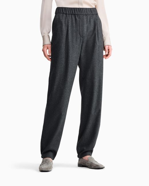 Giorgio Armani Gray Regular Fit Pull-On Trousers