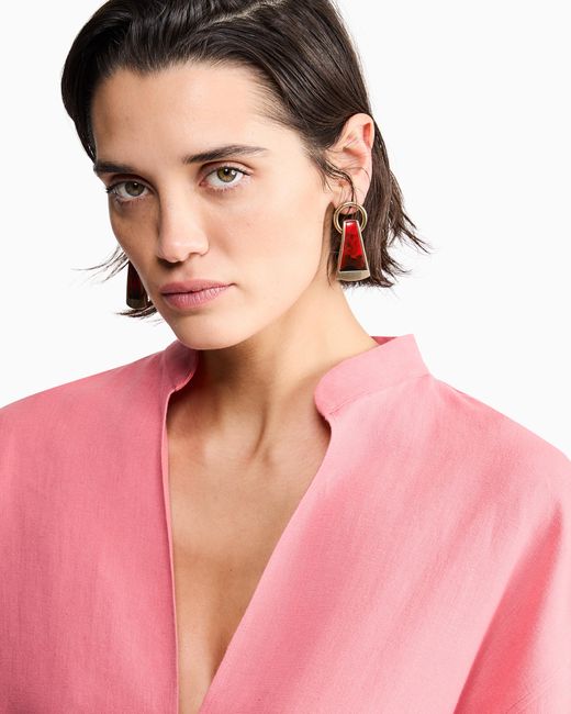 Giorgio Armani Pink Hemp Shirt