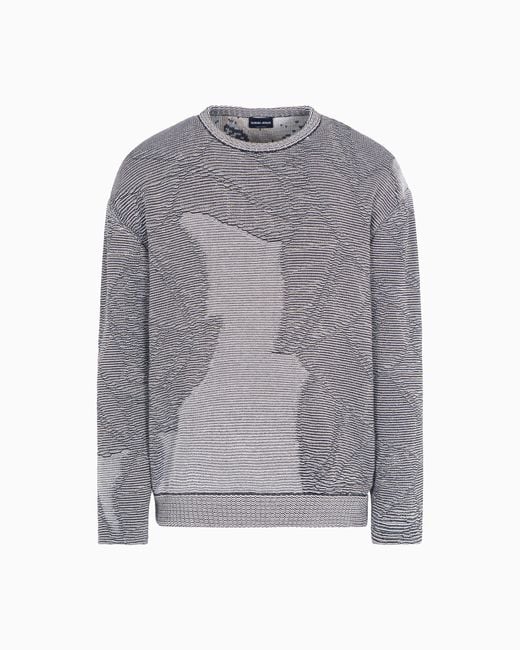 Maglia Girocollo di Giorgio Armani in Gray da Uomo