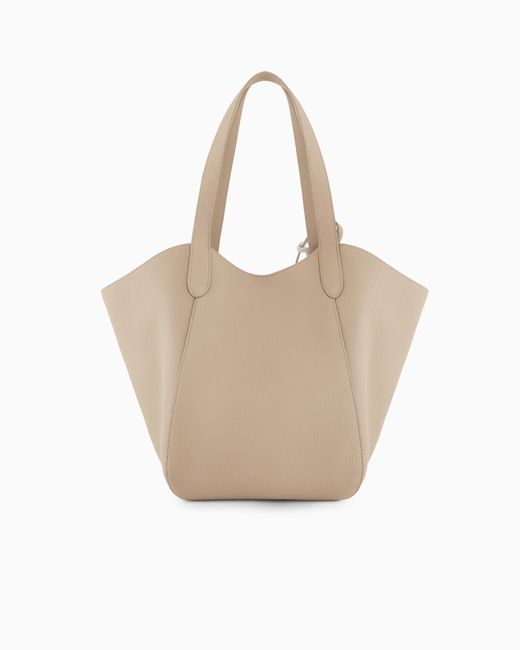 Giorgio Armani Natural Pebbled Bag With A Removable Inner Pouch