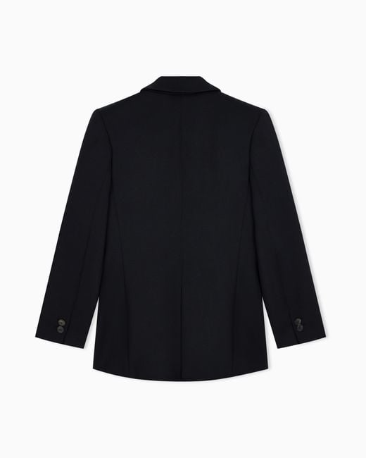 Giorgio Armani Blue Double-Breasted Blazer