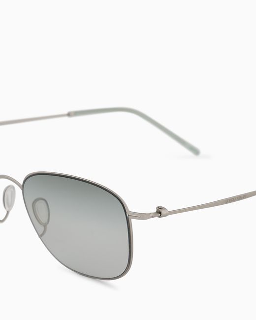 Giorgio Armani White Pillow Sunglasses for men