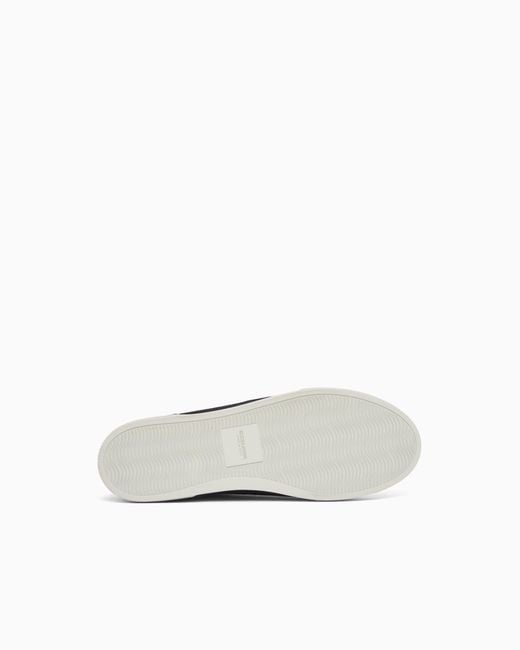 Giorgio Armani Blue Suede Sneakers for men