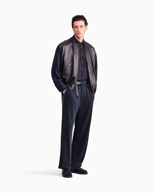 Giorgio Armani Blue Shirt Regular Fit for men