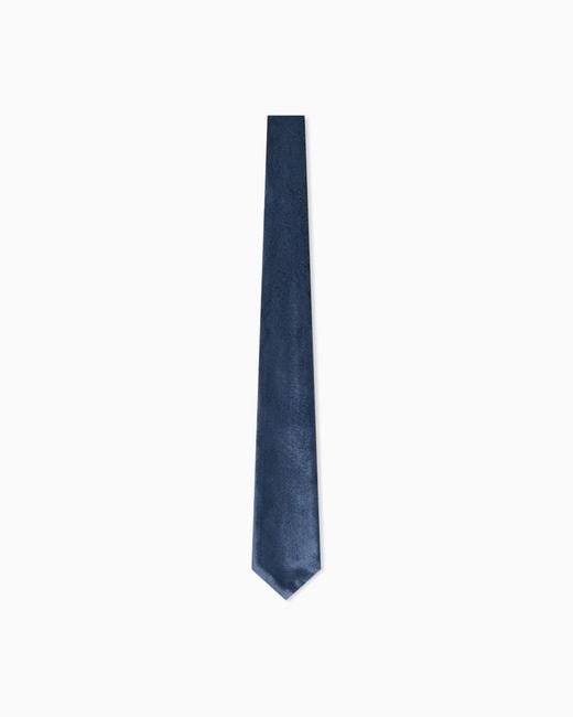Giorgio Armani Blue Woven Double Tie for men