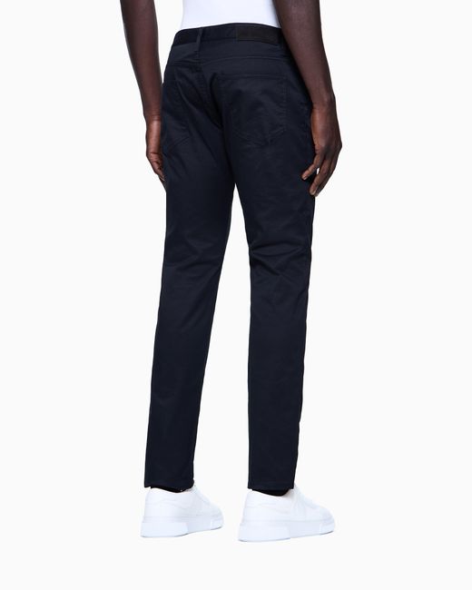 Giorgio Armani Black Stretch-Cotton, Five-Pocket Trousers for men