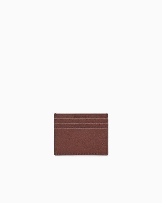 Giorgio Armani White Leather Card Holder for men