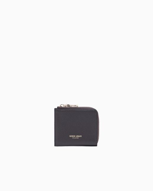 Giorgio Armani White Small Wrap-Around Zip Wallet