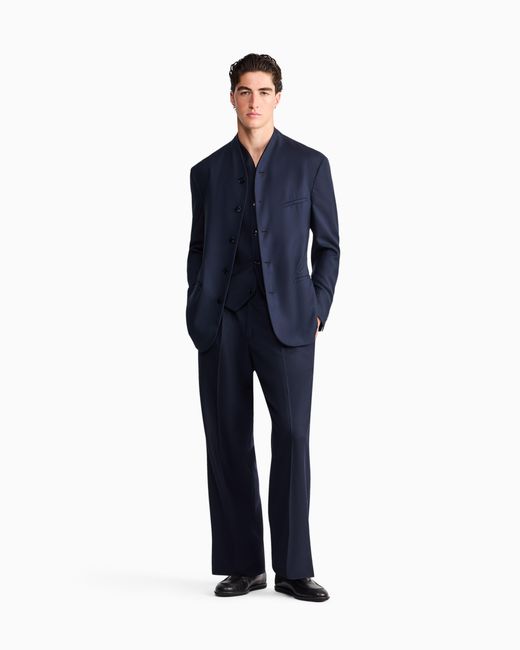 Giorgio Armani Blue Trousers Oversized Fit for men