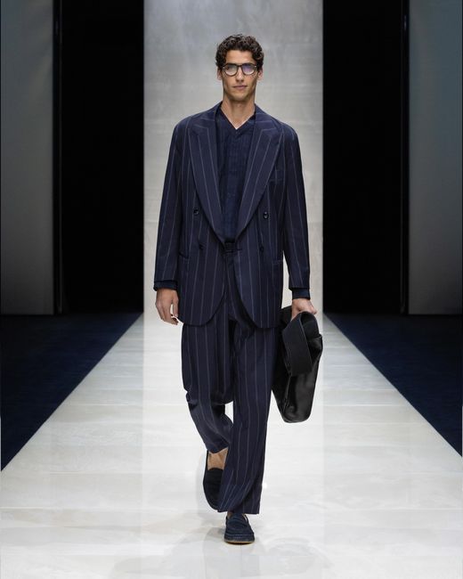 Camicia di Giorgio Armani in Blue da Uomo